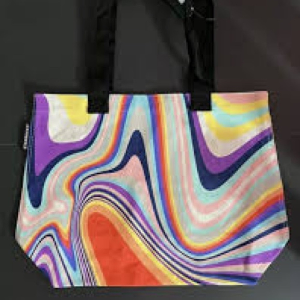 STARBUCKS 2021 LIMITED EDITION - TARGET EXCLUSIVE Rainbow Swirl Canvas Tote Bag